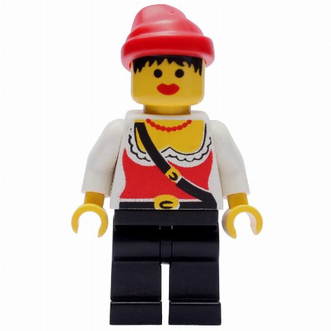 Minifigurka Pirate - Female, Black Legs, Red Bandana