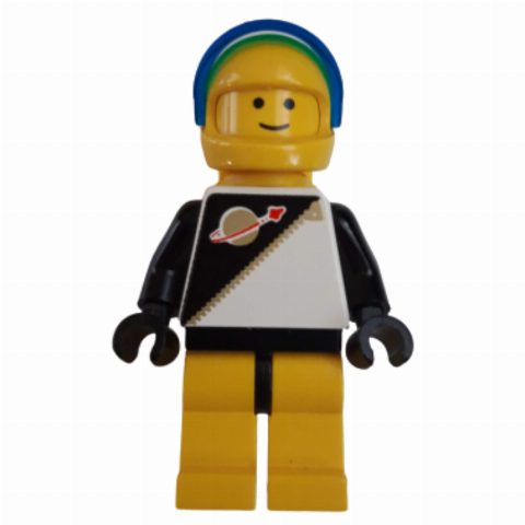 Minifigurka Futuron Spaceman, Black and Yellow with Airtanks and Dark Blue Visor