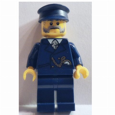 Minifigurka Conductor, Dark Blue Uniform