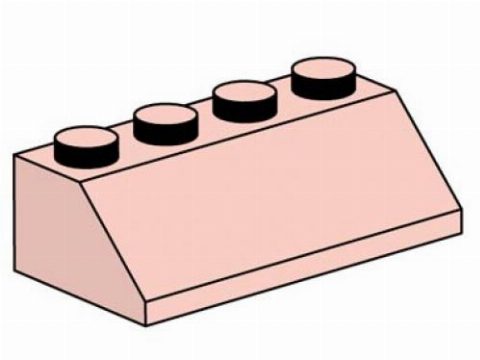 Zestaw LEGO® 2 x 4 Roof Tile Sand Red (Bulk Bricks)