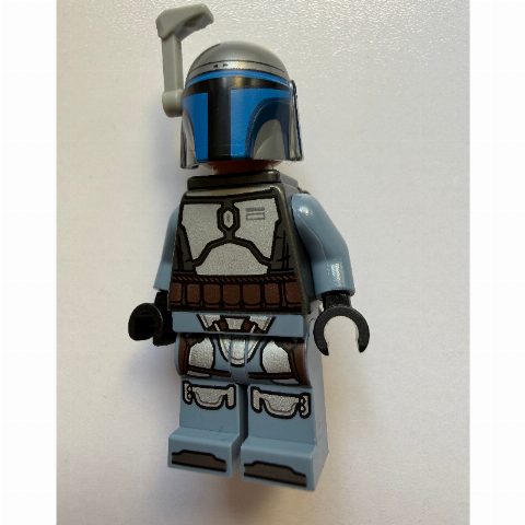Minifigurka Jango Fett, Pearl Titanium Torso with Plain Arms, Black Helmet Print on Left-hand Site