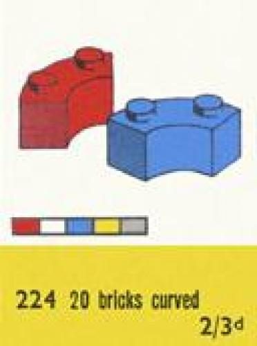 Zestaw LEGO® 2 x 2 Curved Bricks (System)