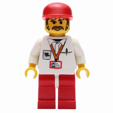 Minifigurka Cameraman - Red Legs, Red Cap