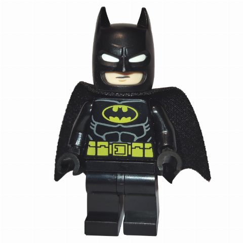 Minifigurka Batman, Black Suit, Black Cape and Cowl, Yellow Batman Logo, White Eyes (37157 Cape), Angry
