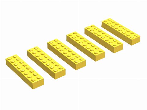 Zestaw LEGO® 2 x 8 Bricks, Yellow (EUR/UK/AUS) (System)