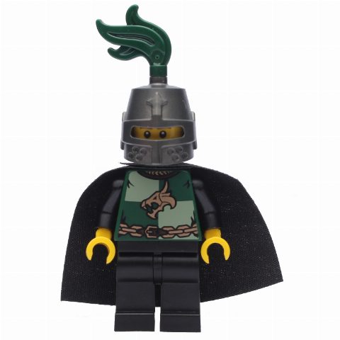 Minifigurka Dragon Knight, Dark Green, Helmet with Dark Green Plume, Cape