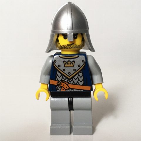 Minifigurka Knight, Dark Blue, Helmet, Stubble