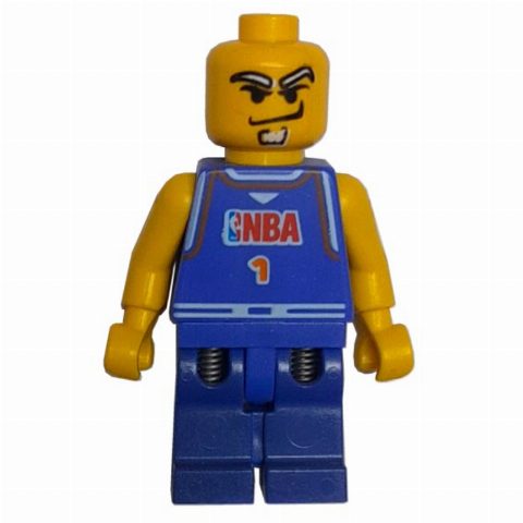 Minifigurka Basketball Player, Violet Torso, violet Legs 1