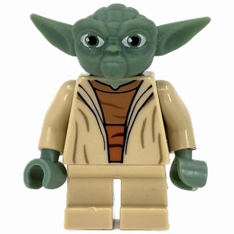 Minifigurka Yoda, Sand Green Head with Gray Hair, Dark Orange Sash (Clone Wars)