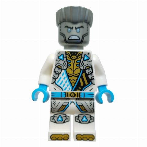 Minifigurka Zane, White Suit, Silver Hair, Angry