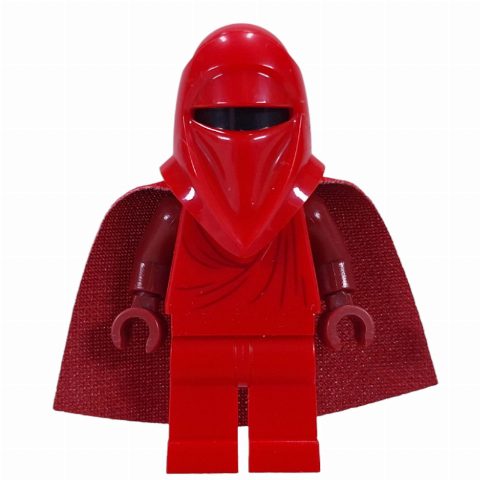 Minifigurka Royal Guard, Dark Red Hands, 19888 Cape, 28621 Head