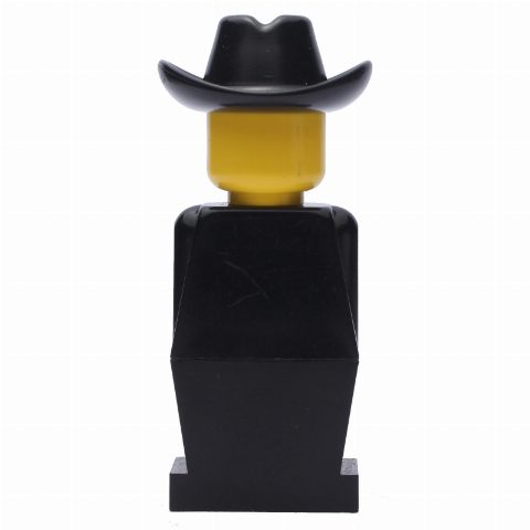Minifigurka LEGOLAND Black Torso, Black Legs, Black Cowboy Hat