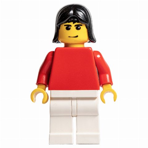 Minifigurka Soccer Player Red Plain Torso, White Legs 1