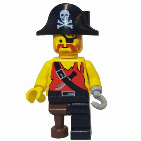 Minifigurka Pirate - Shirt with Knife, Peg Leg
