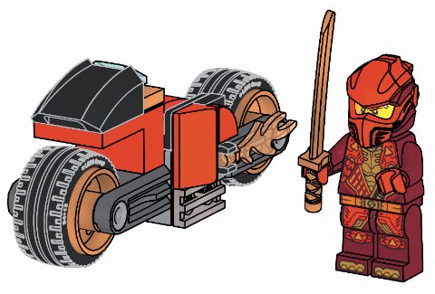 Zestaw LEGO Kai with Motorcycle (Ninjago)