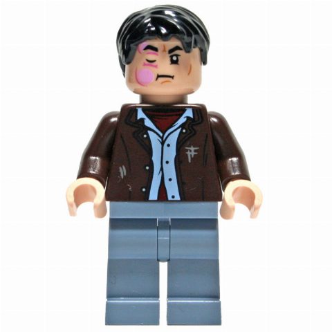 Minifigurka Harry Potter, Dark Brown Jacket, Sand Blue Legs