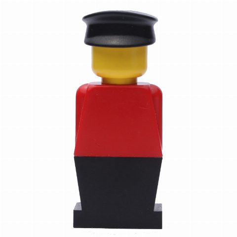 Minifigurka LEGOLAND Red Torso, Black Legs, Black Hat