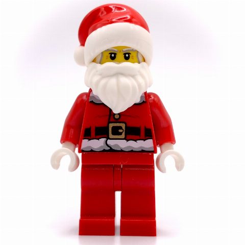 Minifigurka Santa Claus, Cane On Back, Plain Legs