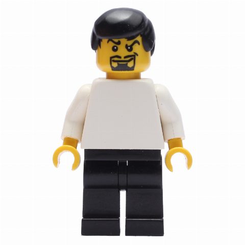 Minifigurka Soccer Player White Plain Torso, Black Legs 3