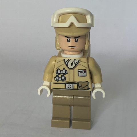 Minifigurka Rebel Trooper in Hoth Uniform, Tan Hat, Orange Chin Line