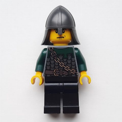 Minifigurka Dragon Knight, Dark Green, Helmet, Stern (Pearl Titanium)