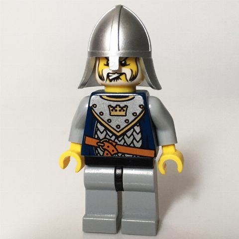 Minifigurka Knight, Dark Blue, Helmet, Beard