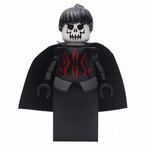 Minifigurka Queen, Skull Head, Black Dress, Black Cape, Black Hair