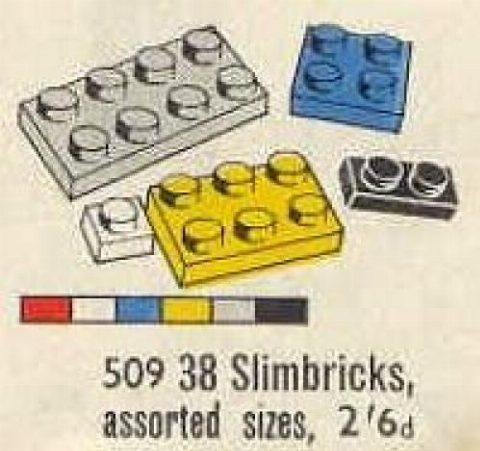 Zestaw LEGO® 38 Slimbricks Assorted Sizes (System)