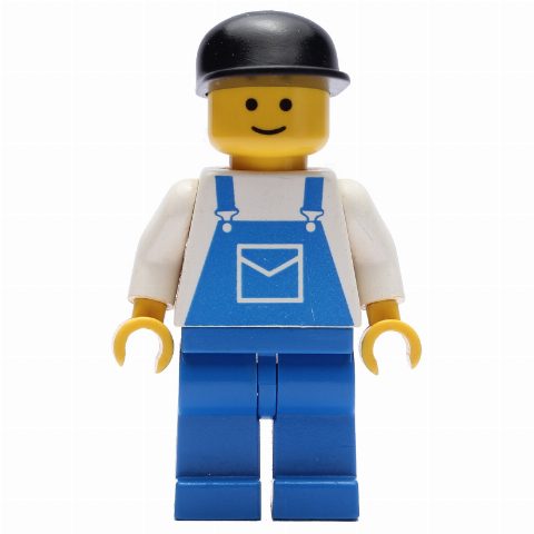 Minifigurka Man, Blue Overalls, Black Cap
