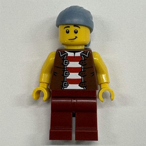 Minifigurka Pirate, Dark Red Legs, Sand Blue Bandana