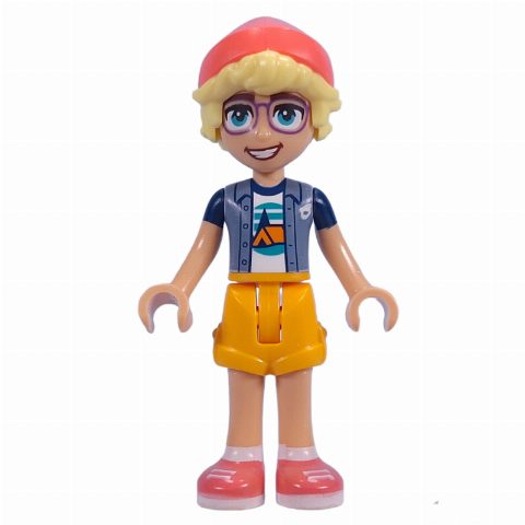 Minifigurka Olly - Adventure Camp, Bright Light Orange Shorts, Coral Beanie