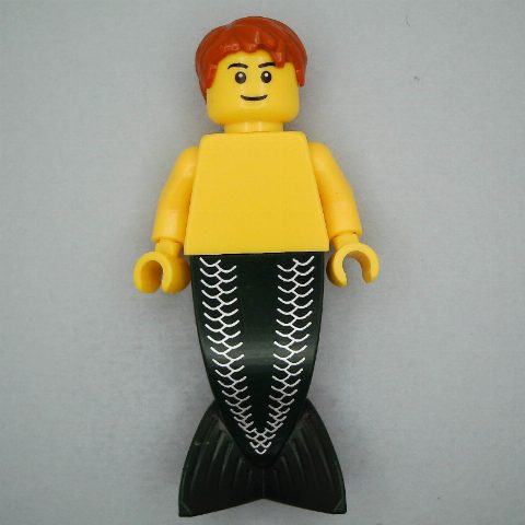 Minifigurka Merman - Dark Orange Hair, Black Eyebrows