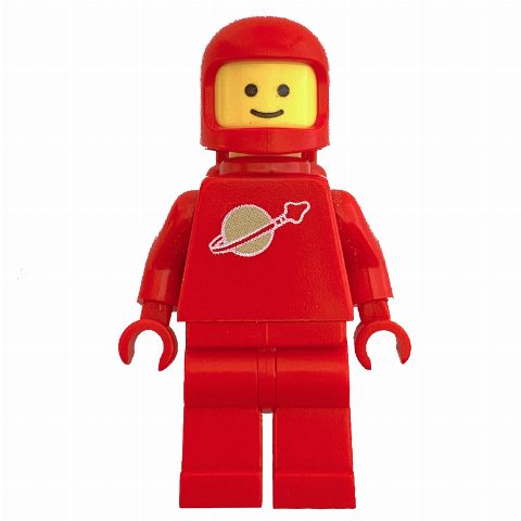 Minifigurka Classic Spaceman, Red with Airtanks (3842a Helmet)