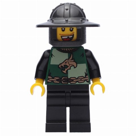 Minifigurka Knight, Dark Green, Wide Brim Helmet