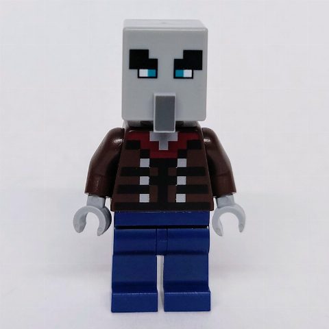 Minifigurka Illager, Vindicator, Dark Blue Legs, Narrow Eyes
