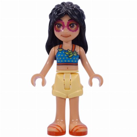 Minifigurka Liann - Dark Azure Top, Bright Light Yellow Shorts