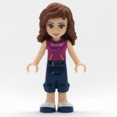 Minifigurka Olivia - Magenta Top, Dark Blue Shorts