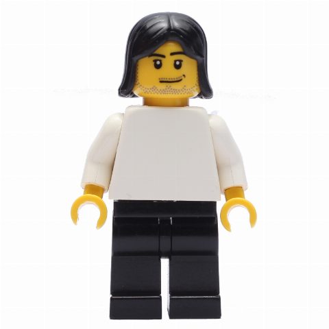 Minifigurka Soccer Player White Plain Torso, Black Legs 1