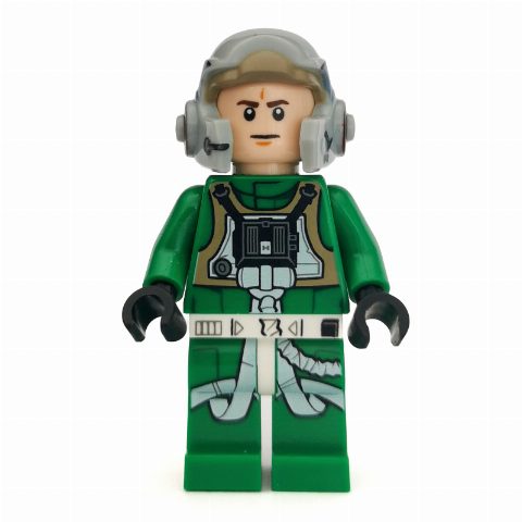 Minifigurka Rebel Pilot A-wing, Green Uniform, White Pupils