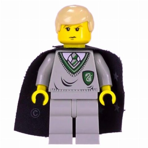 Minifigurka Draco Malfoy, Yellow Skin, Slytherin Sweater, Cape with Stars